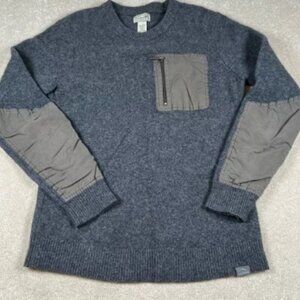 LL Bean %100 Merino Lambs Wool Sweater Cotton Trim Sleeves Crew Men's Large Tall